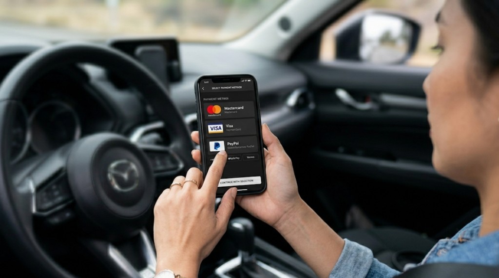 Choix d'un moyen de paiement dans l'application Parkingo